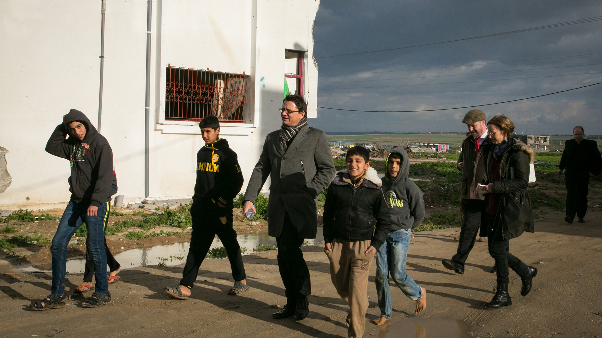 Mgr Felix Gmür avec la "Coordination pour la Terre Sainte" de 2015 à Gaza  | © Andrea Krogmann 