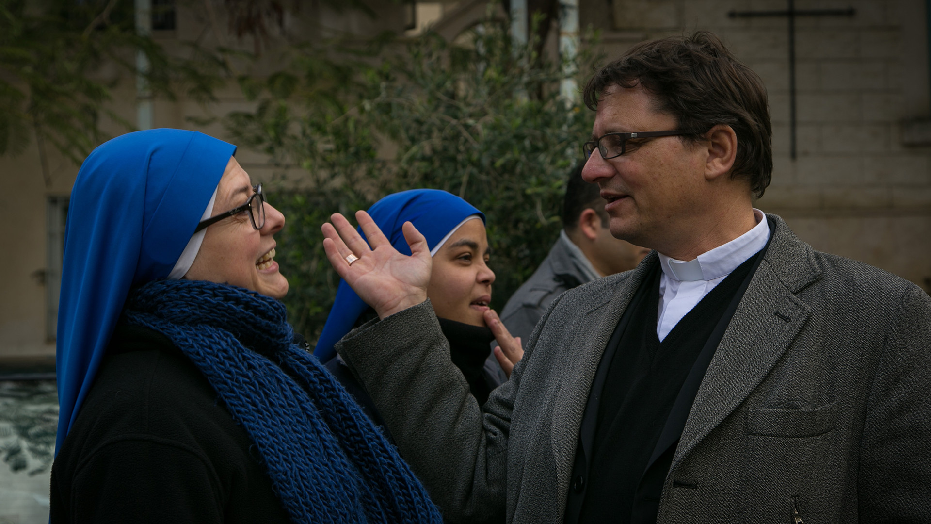 Mgr Felix Gmür avec la "Coordination pour la Terre Sainte" de 2015 à Gaza  | ©  Andrea Krogmann 