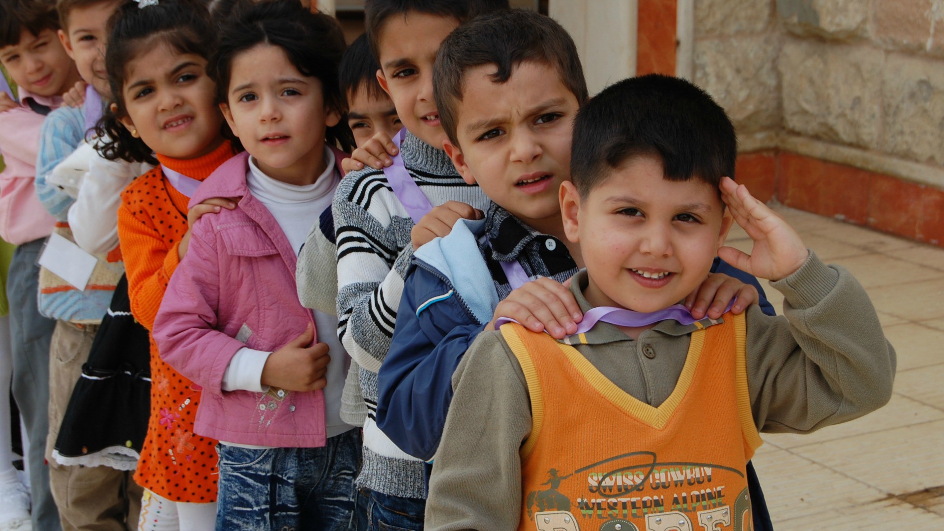 Enfants scolarisés dans une institution chrétienne à Erbil-Ankawa (Photo: Jacques Berset)  