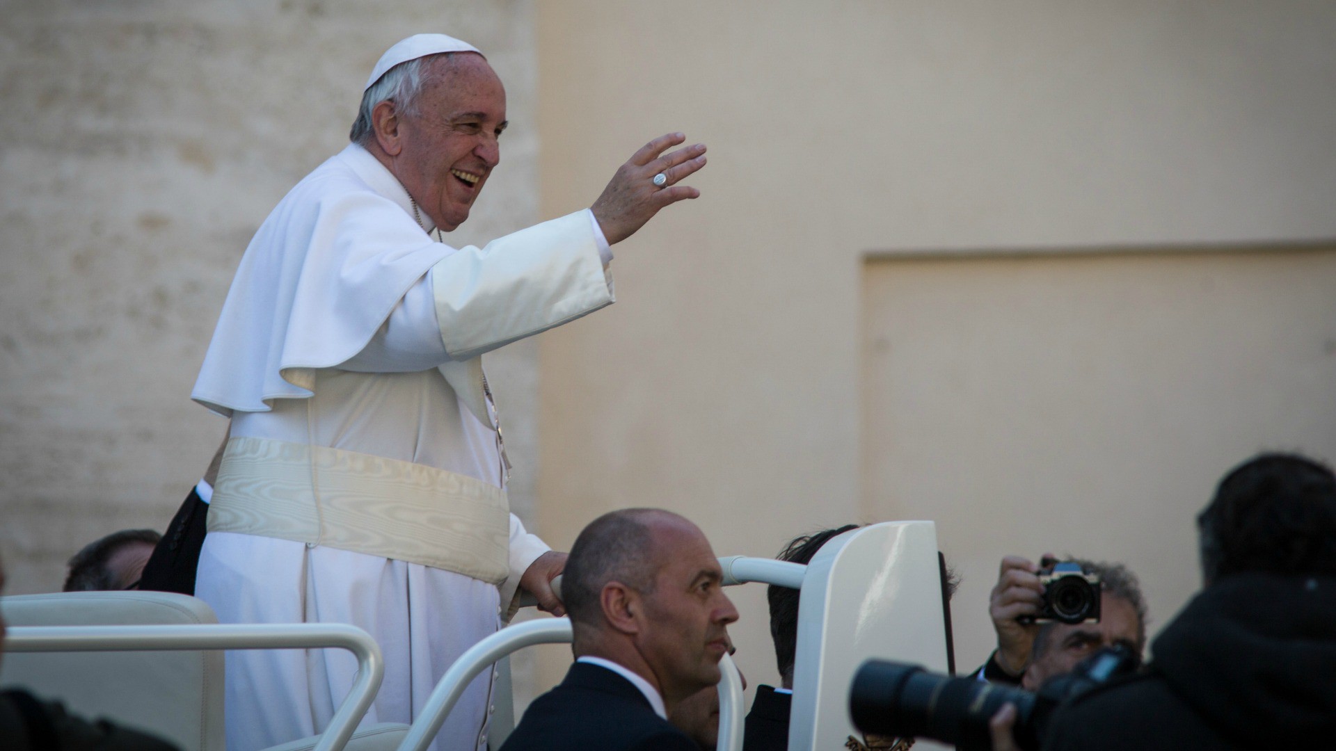 Le pape François lors d'une audience générale en 2015 (Photo: Andrea Krogmann)