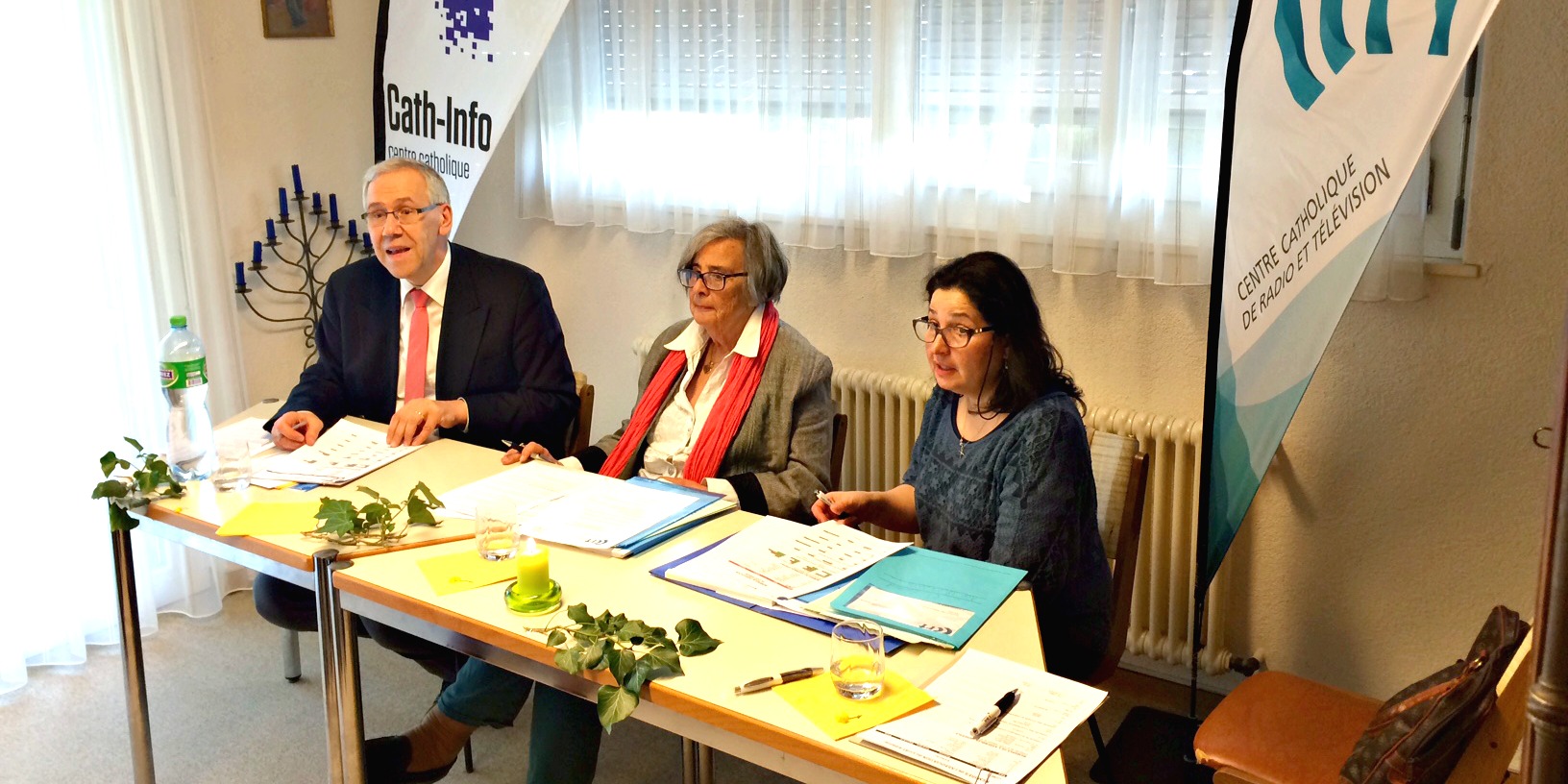 (De g. à d.) Bernard Litzler, Françoise Eisenring, Concetta Di Cicco (Photo: Fabien Hunenberger)