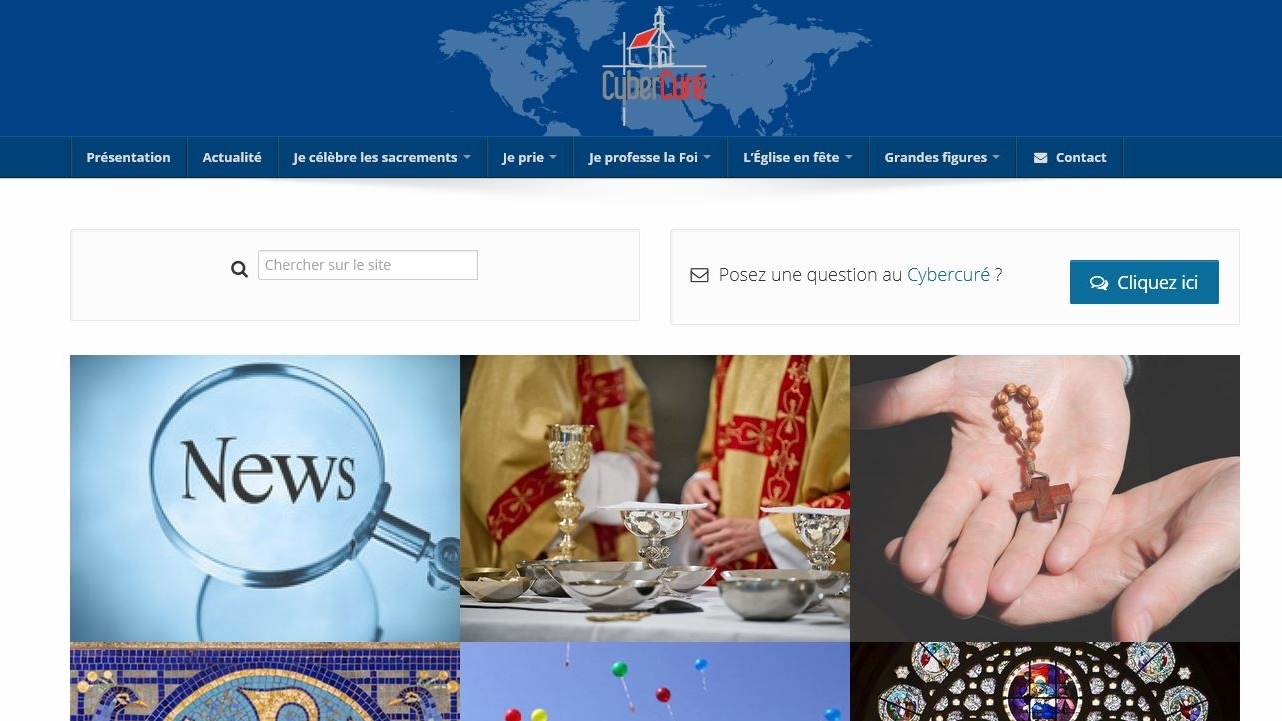 Le site du Cybercuré est un des site catholiques francophones les plus fréquentés du monde (capture d'écran) 