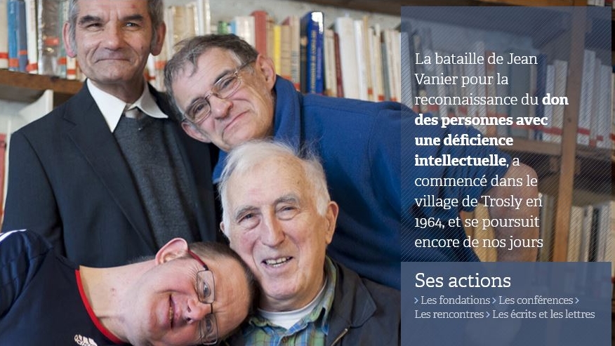 Jean Vanier, le fondateur de l'Arche lauréat 2015 du Prix Templeton (photo: www.jean-vanier.org)
