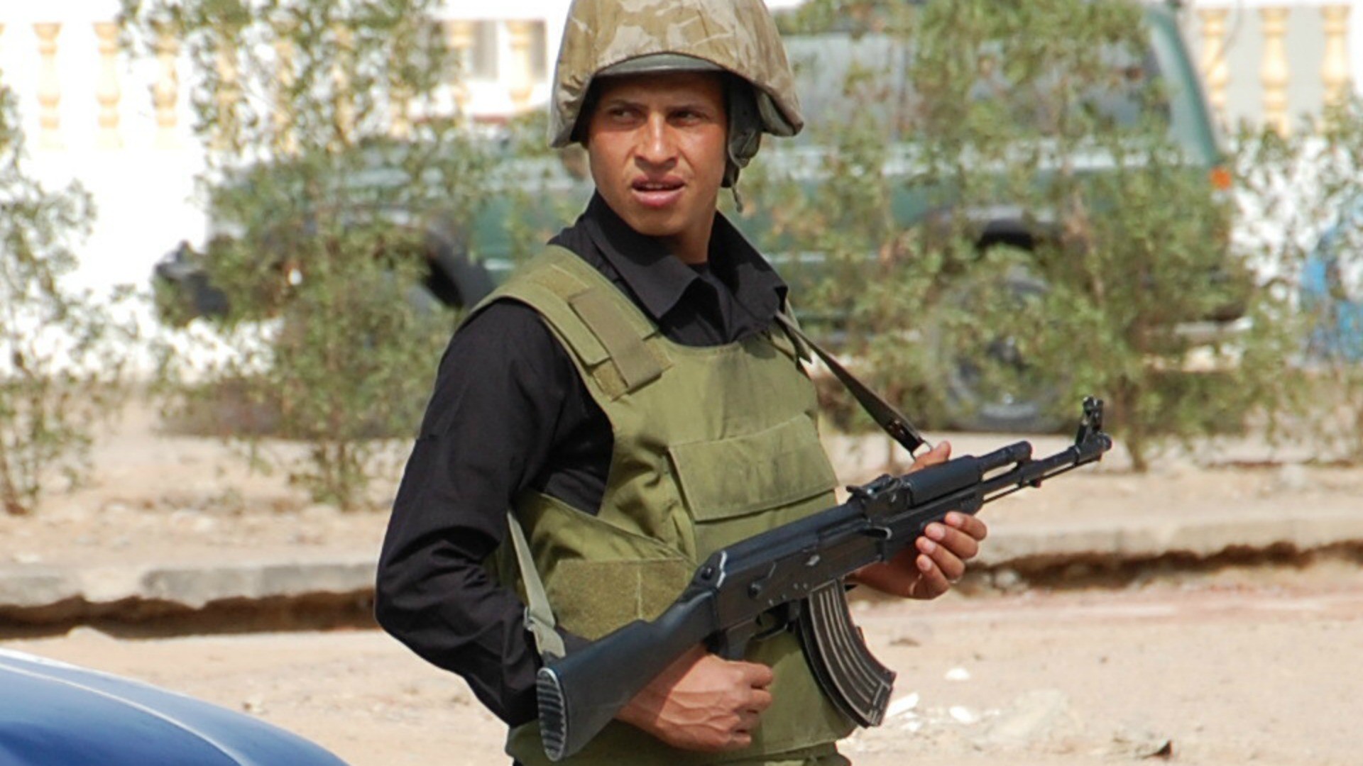 Soldat égyptien dans le Sinaï (Photo: Jacques Berset)