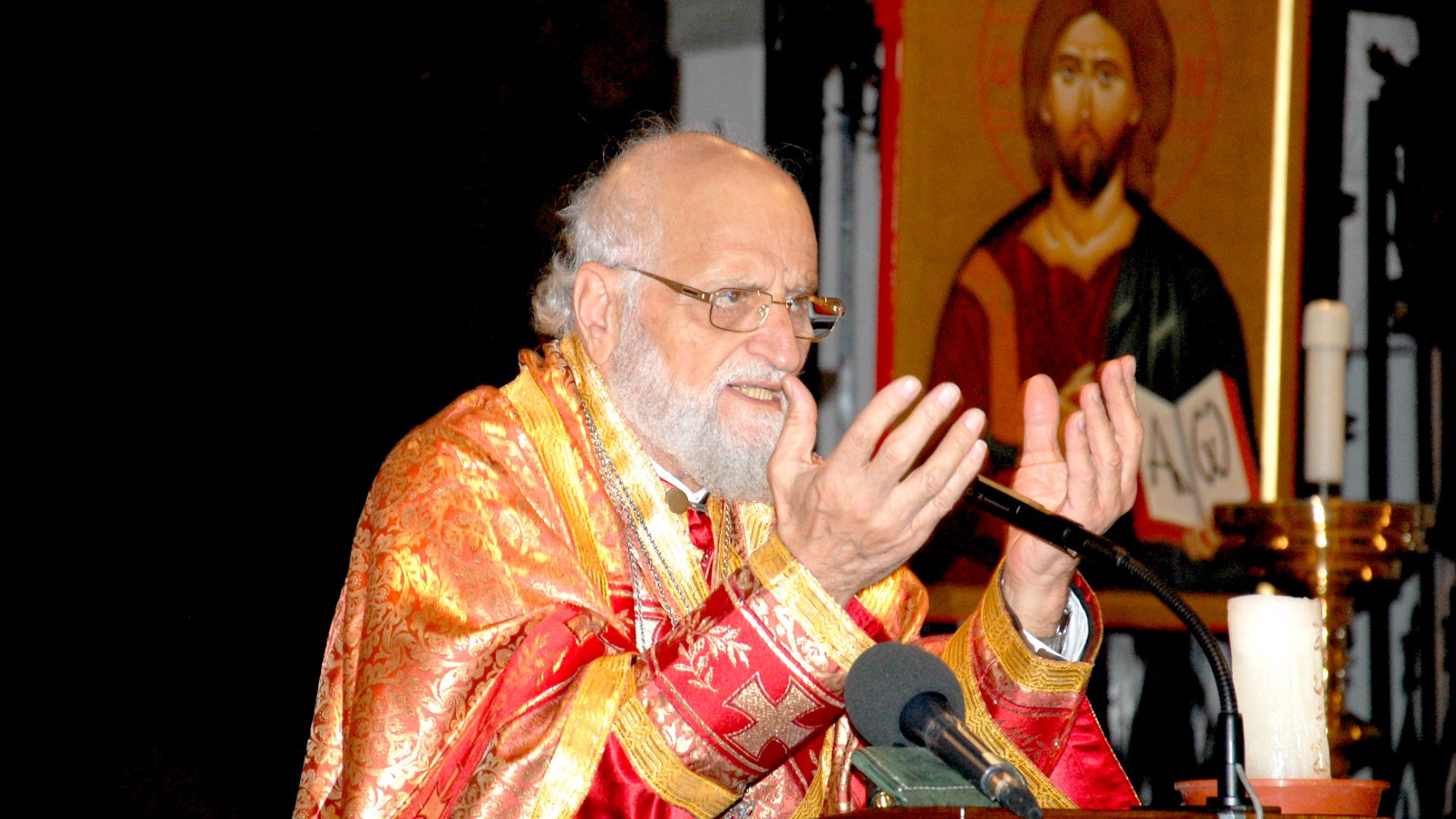 Syrie Patriarche Grégoire III Laham, chef de l'Eglise grecque-melkite catholique (Photo: Jacques Berset)
