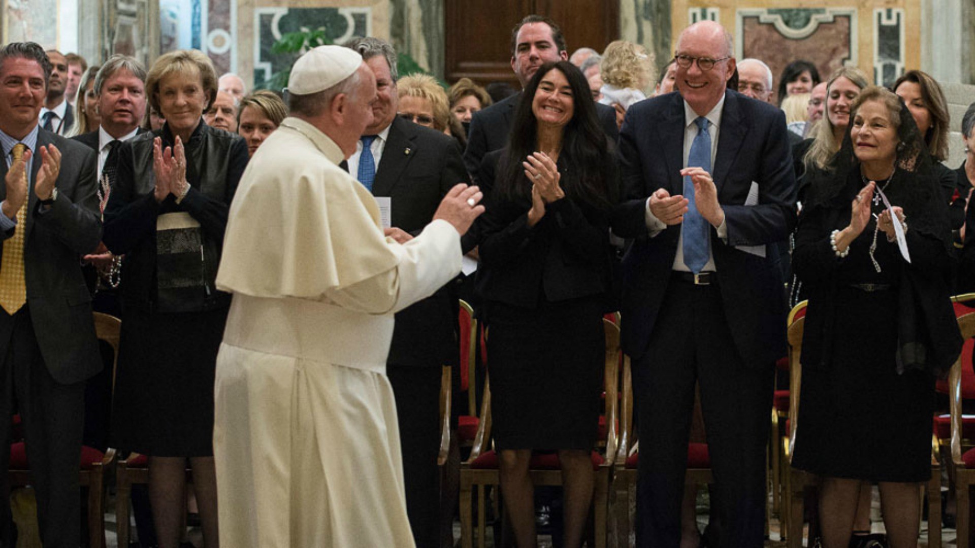 Le pape François rencontre des membres de la Papal foundation, des Etats-Unis (thepapalfoundation.com)