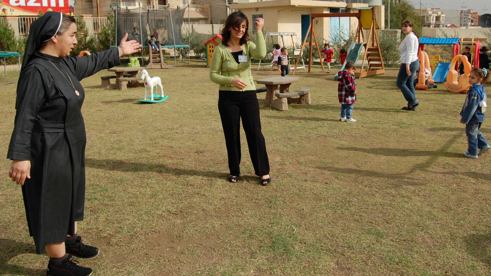 Jardin d'enfants à Ankawa, au nord de l'Irak (photo Jacques Berset) 