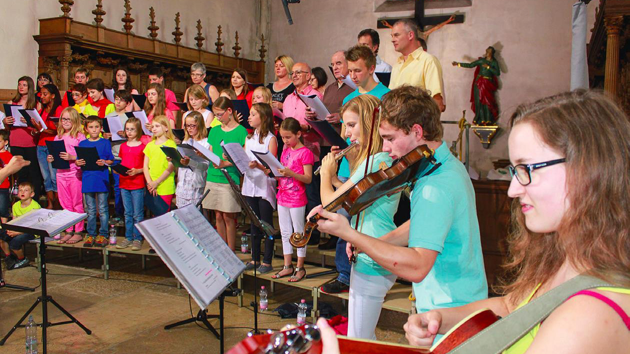 Une messe des familles (Photo: Bernard Litzler)