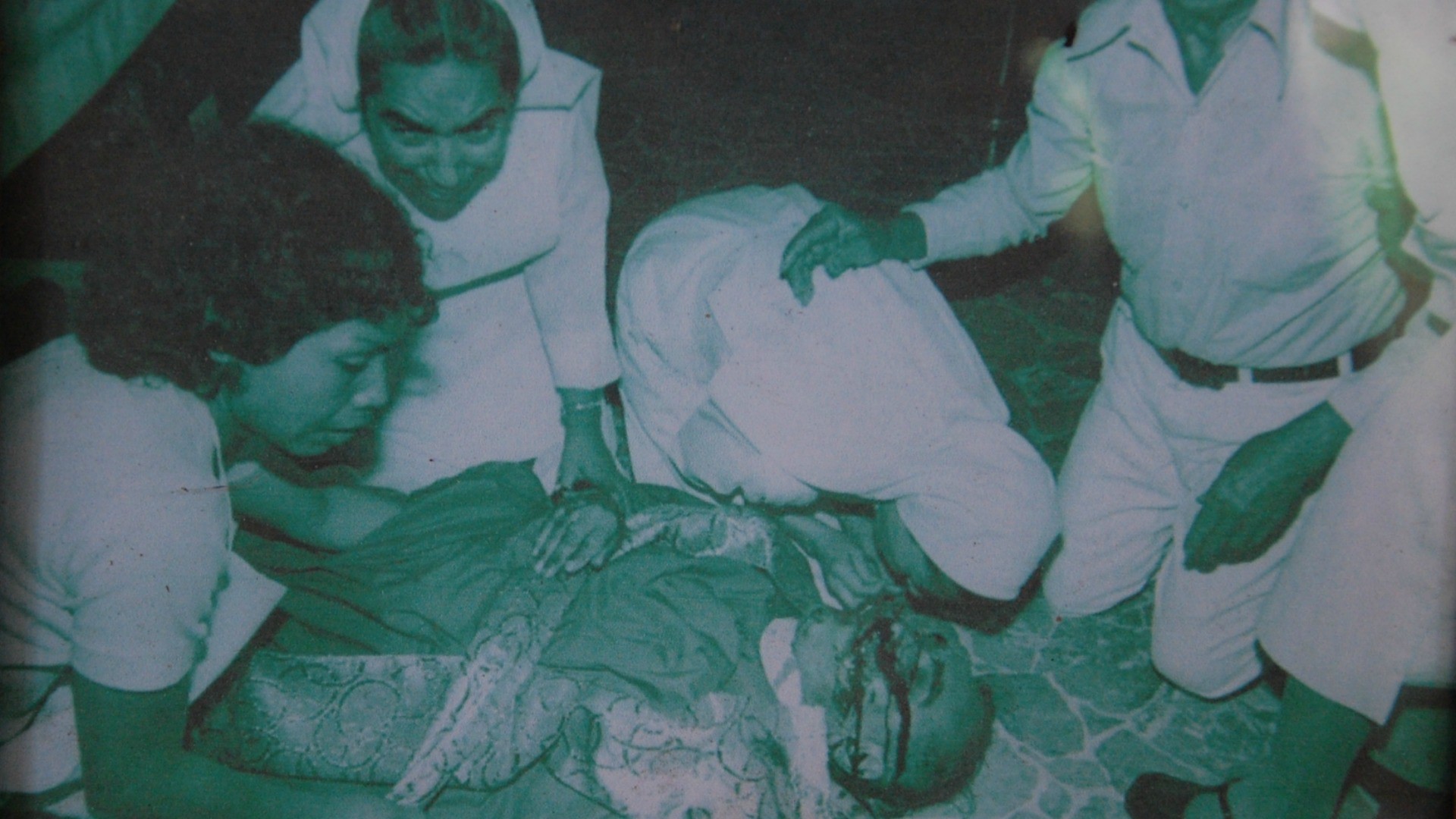 A San Miguel, photo de l'assassinat de Mgr Oscar Romero (Photo: Jacques Berset) 