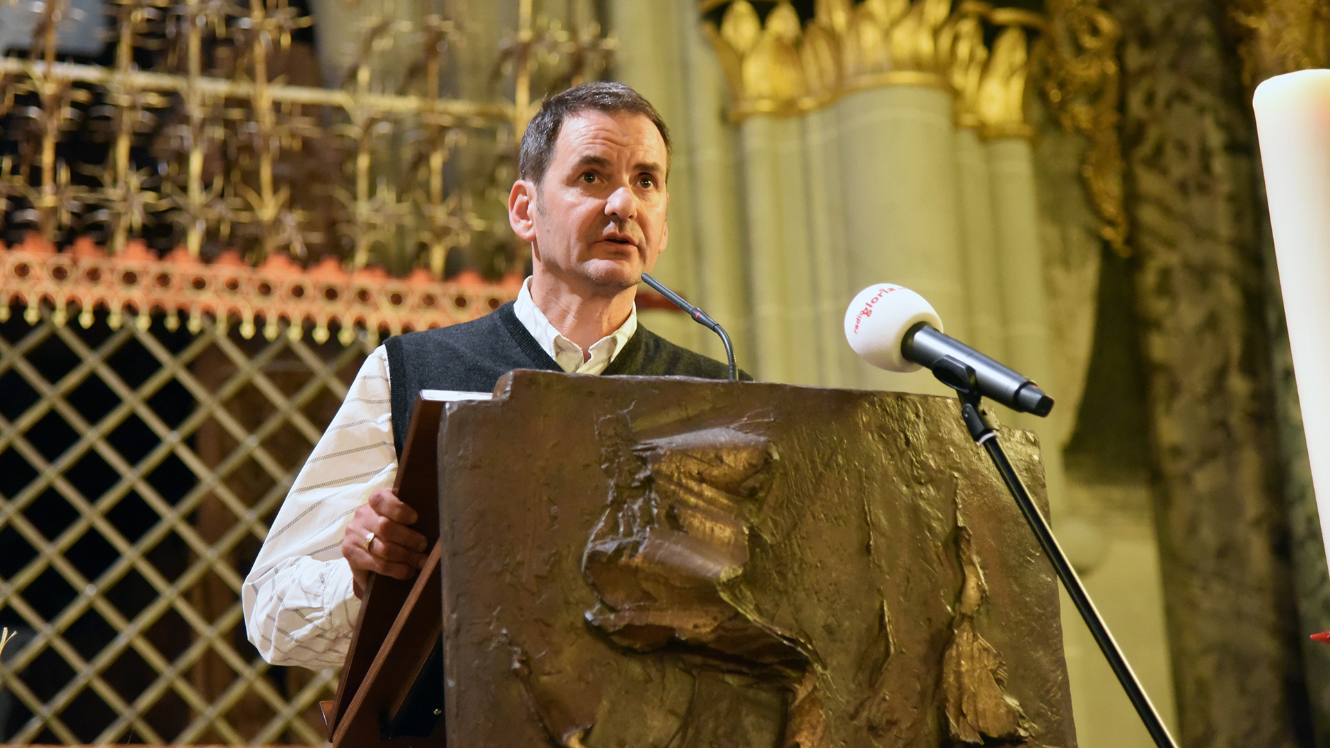 Torsten Hartung, un saint Paul moderne, lors des JMJ de Fribourg (Photo: Pierre Pistoletti)