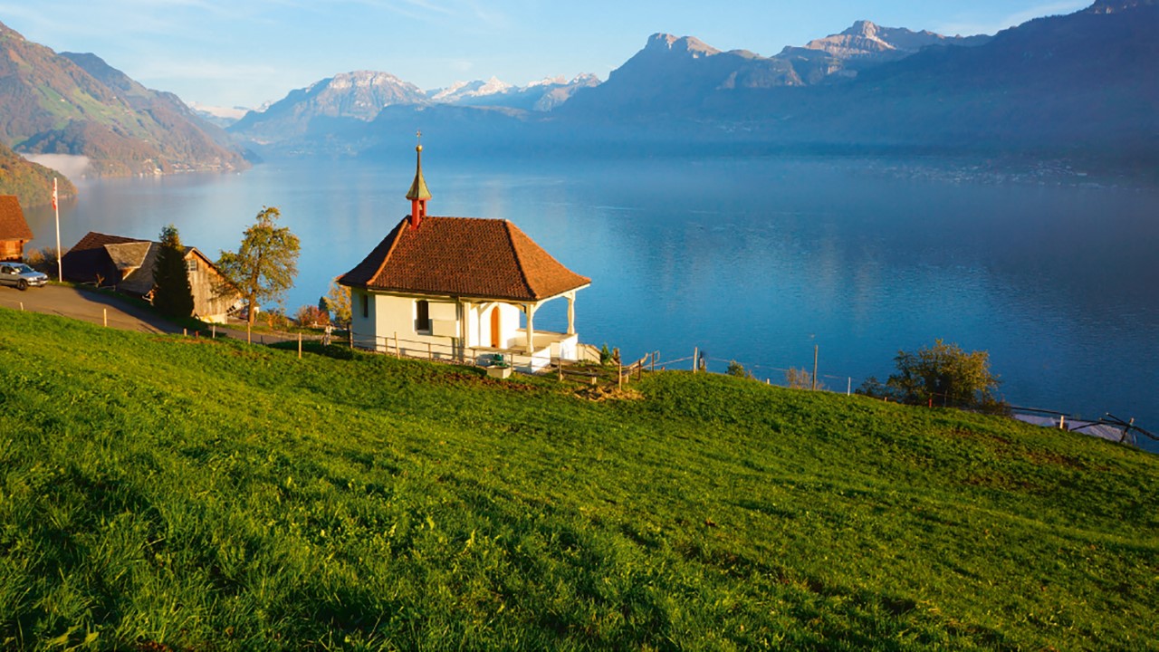 Chapelle de Buochli (1916), lac des Quatre-Cantons (Photo Claude Quartier)