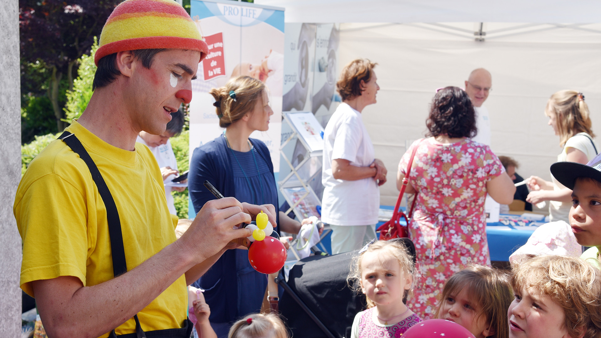 Casimir Gabioud, alias Gabidou, au Festival des familles du canton de Fribourg (Photo: Pierre Pistoletti)