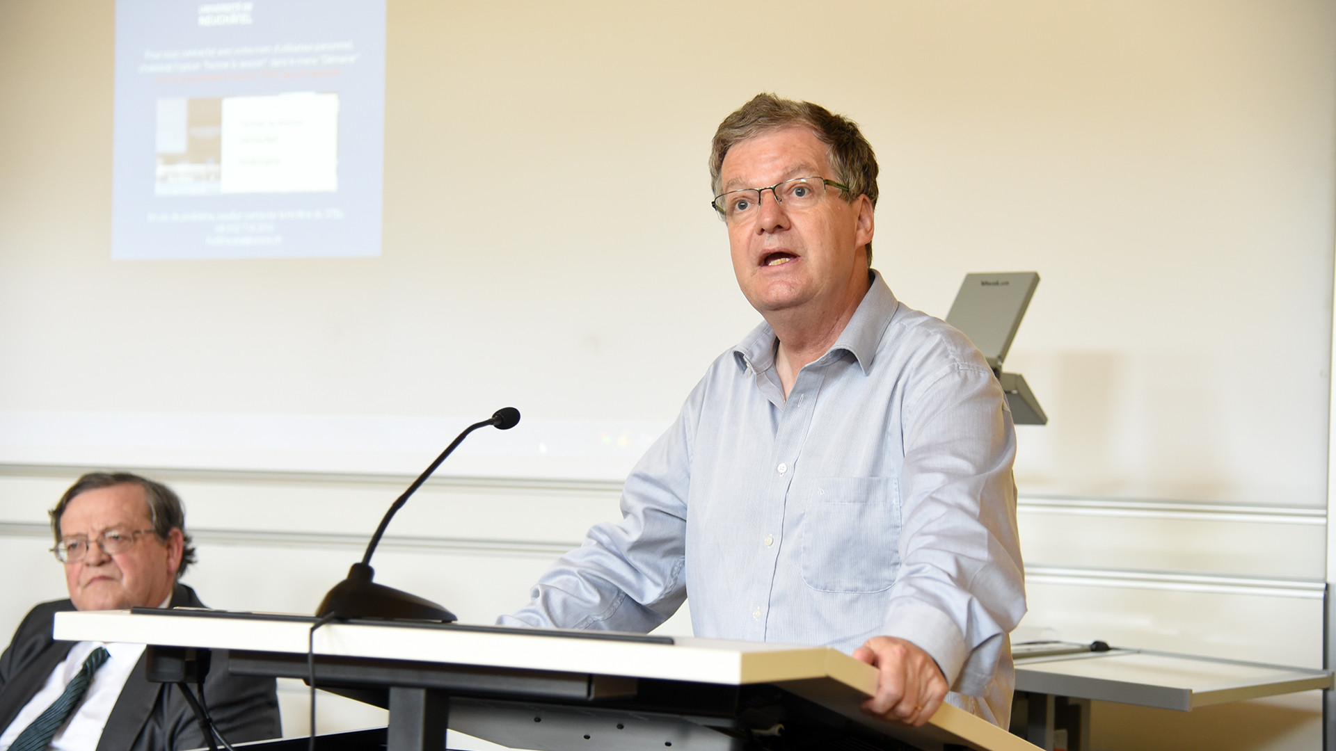 Félix Moser, doyen de la Faculté de théologie de l'université de Neuchâtel (Photo: Pierre Pistoletti)