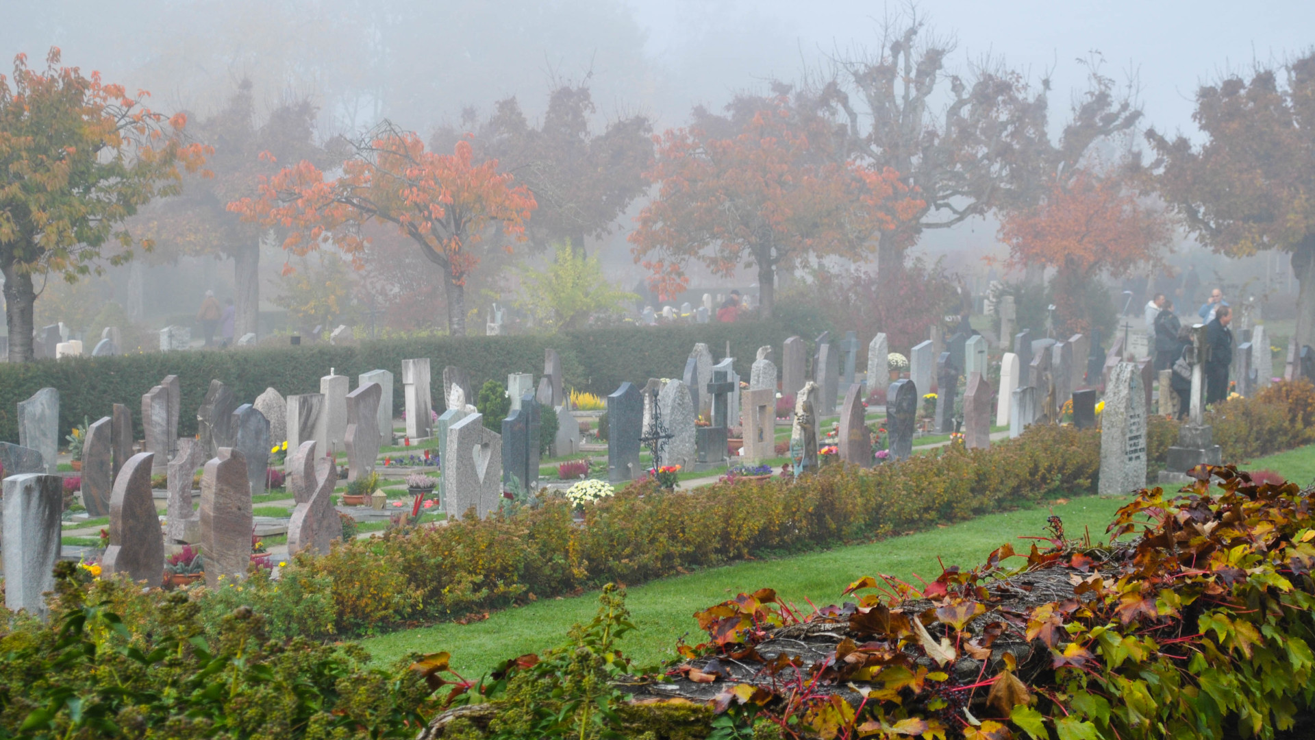 Le cimetière de Fribourg, un jour de Toussaint (photo Gilles Gay-Crosier)