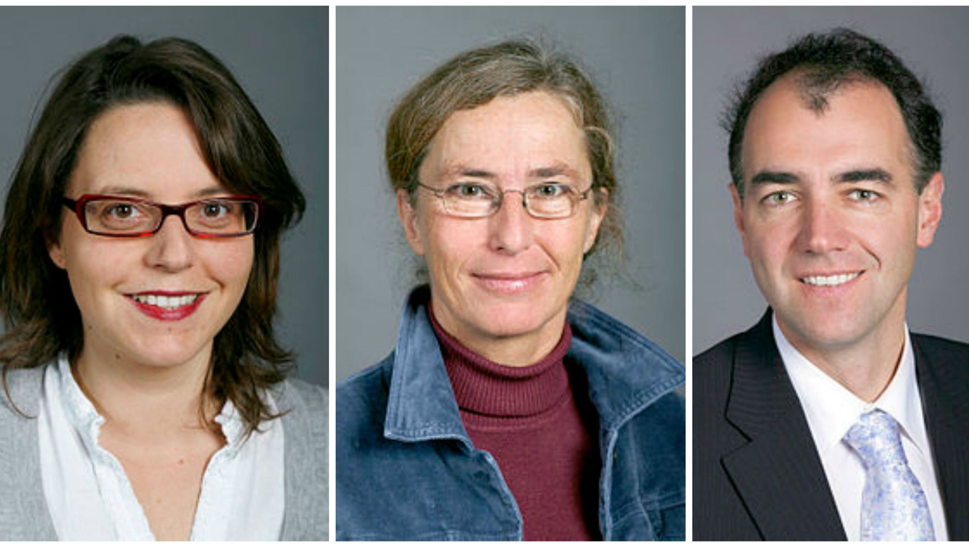 (De g. à d.) les conseillères nationales Ada Marra, Francine John-Calame, le conseiller national Christophe Darbellay (Photos:Wikimedia Commons)