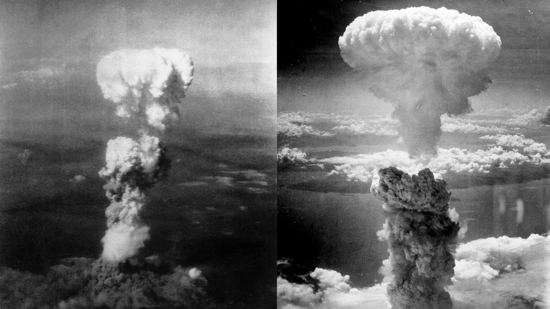 Les bombardements de Hiroshima (à g.) et de Nagasaki en août 1945. (Photo: Charles Levy/CC BY-SA 3.0)