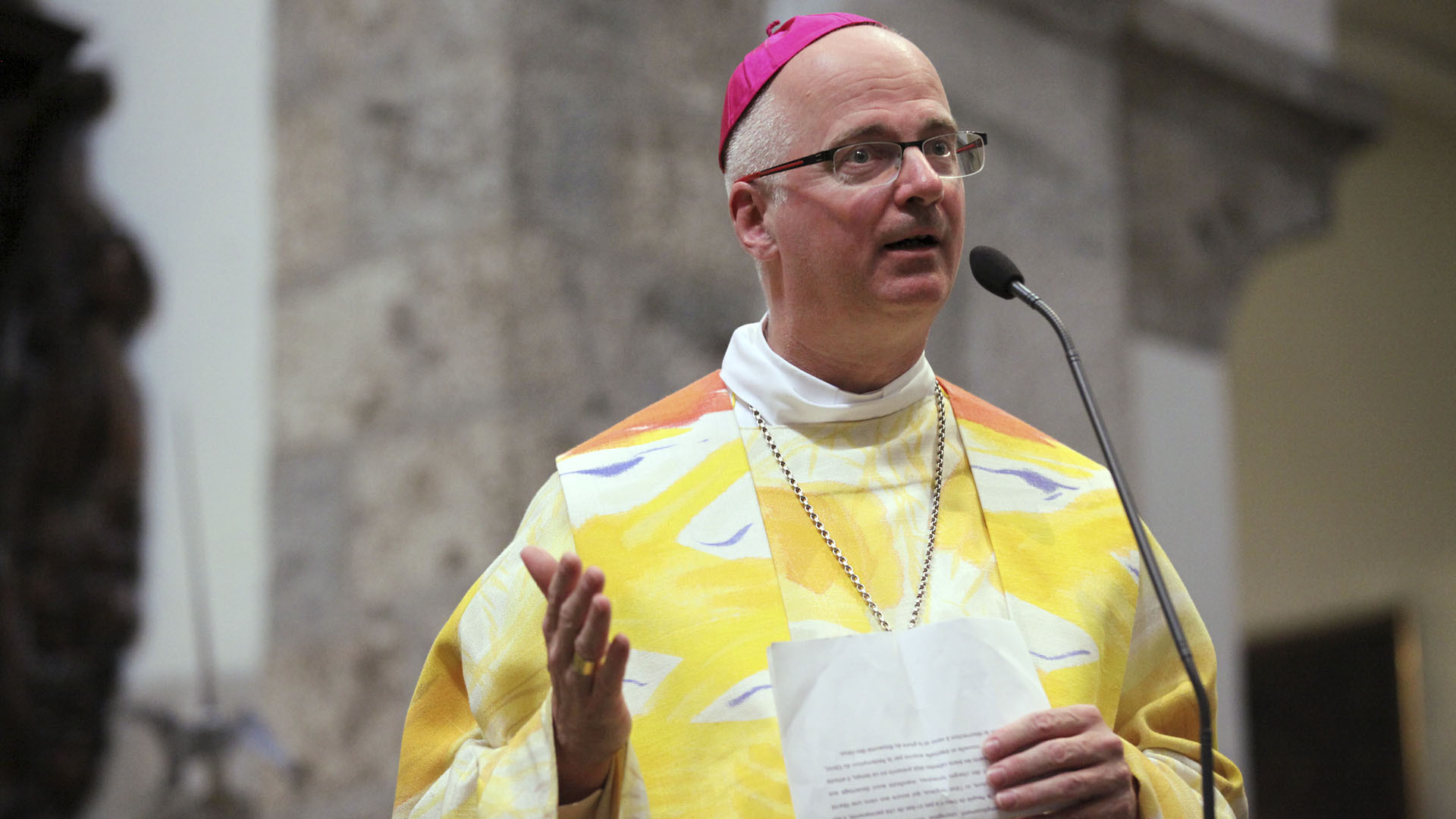 Mgr Morerod, évêque de Lausanne, Genève, Fribourg. (Photo: Benrard Hallet)