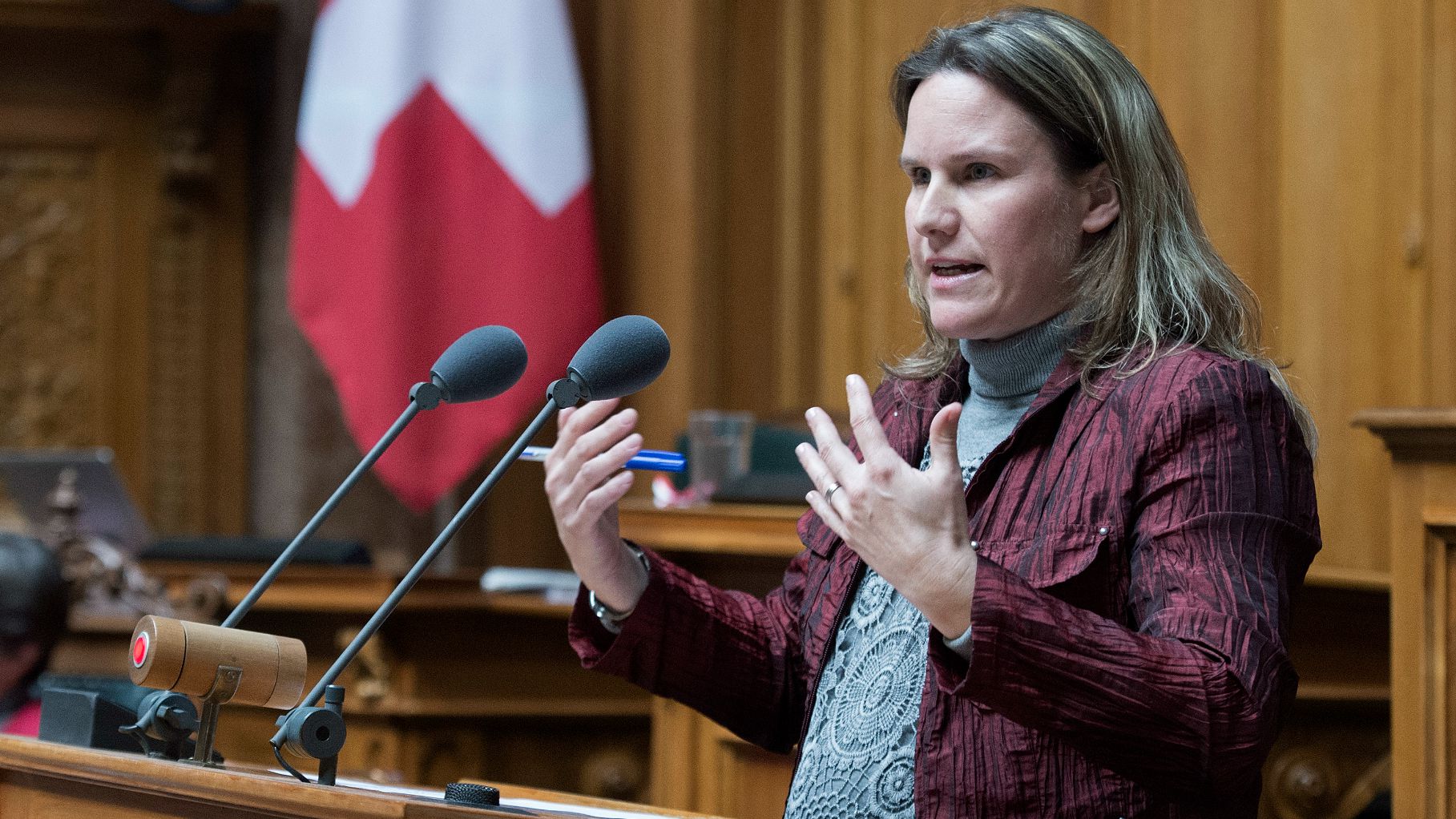 La conseillère nationale UDC Andrea Geissbühler lutte contre la drogue (Photo:Keystone)