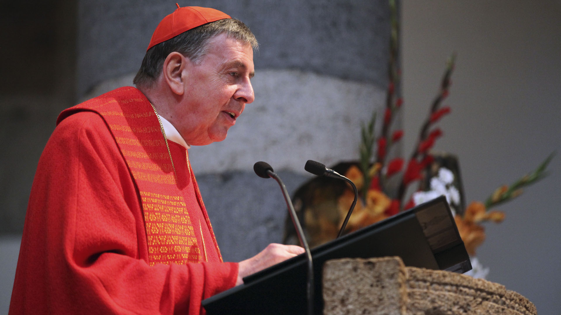 Messe pontificale. M. le cardinal Kurt Koch, président du Conseil pontifical pour la promotion de l'unité des chrétiens. (Photo: Bernard Hallet)