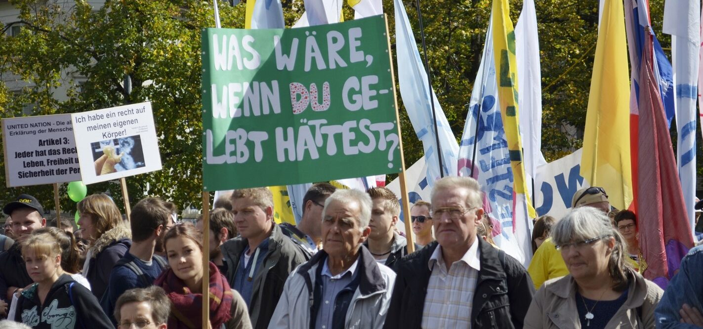 Des participants à la "Marche pour la vie" à Zurich | photo prise en 2015 © Regula Pfeiffer