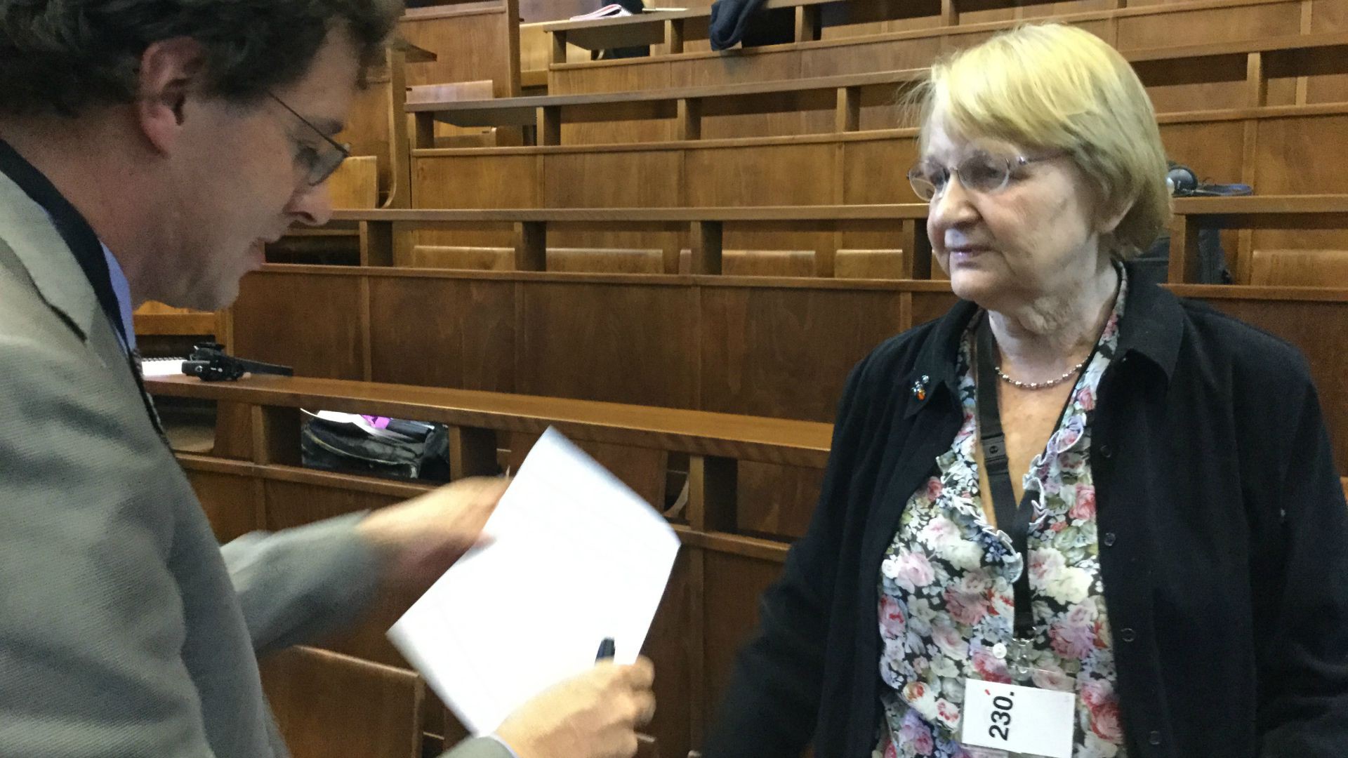 Marie Nowak à l'université de Fribourg, le 4 septembre 2015. (Photo: Bernard Litzler).