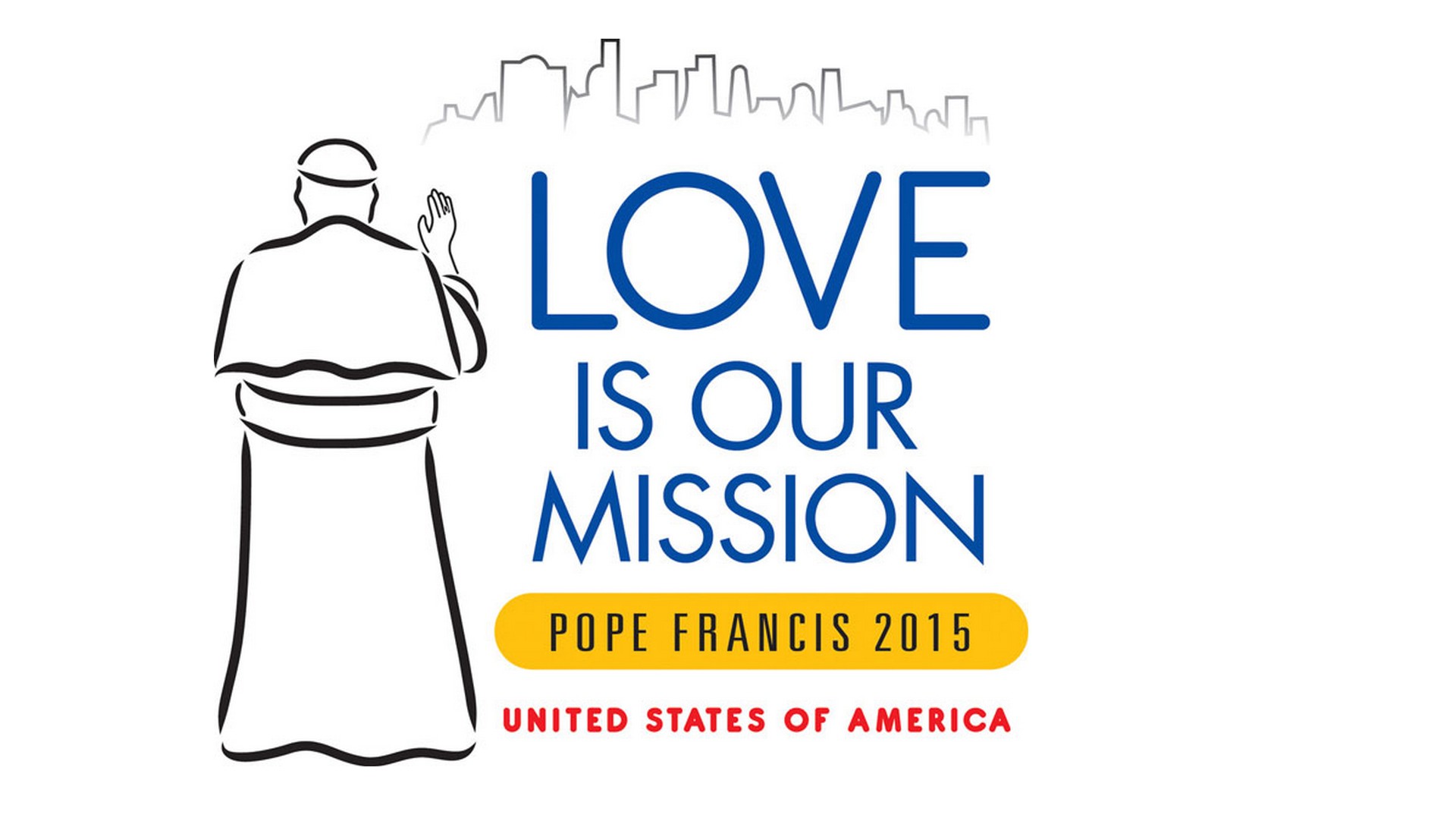 "L'amour est notre mission", logo du voyage du pape  François aux Etats-Unis en 2015 