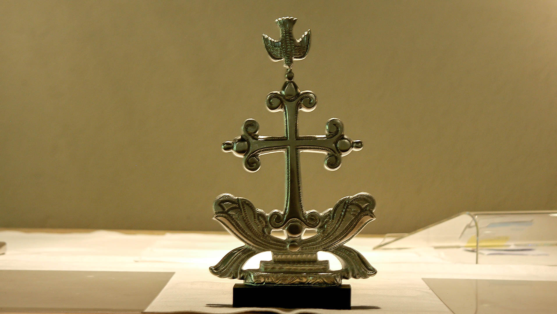 La croix de “Mar Thomas” dont l’origine remonte au VIIe siècle, est le précieux symbole de l’identité syro-malabare. (photo: Maurice Page) 