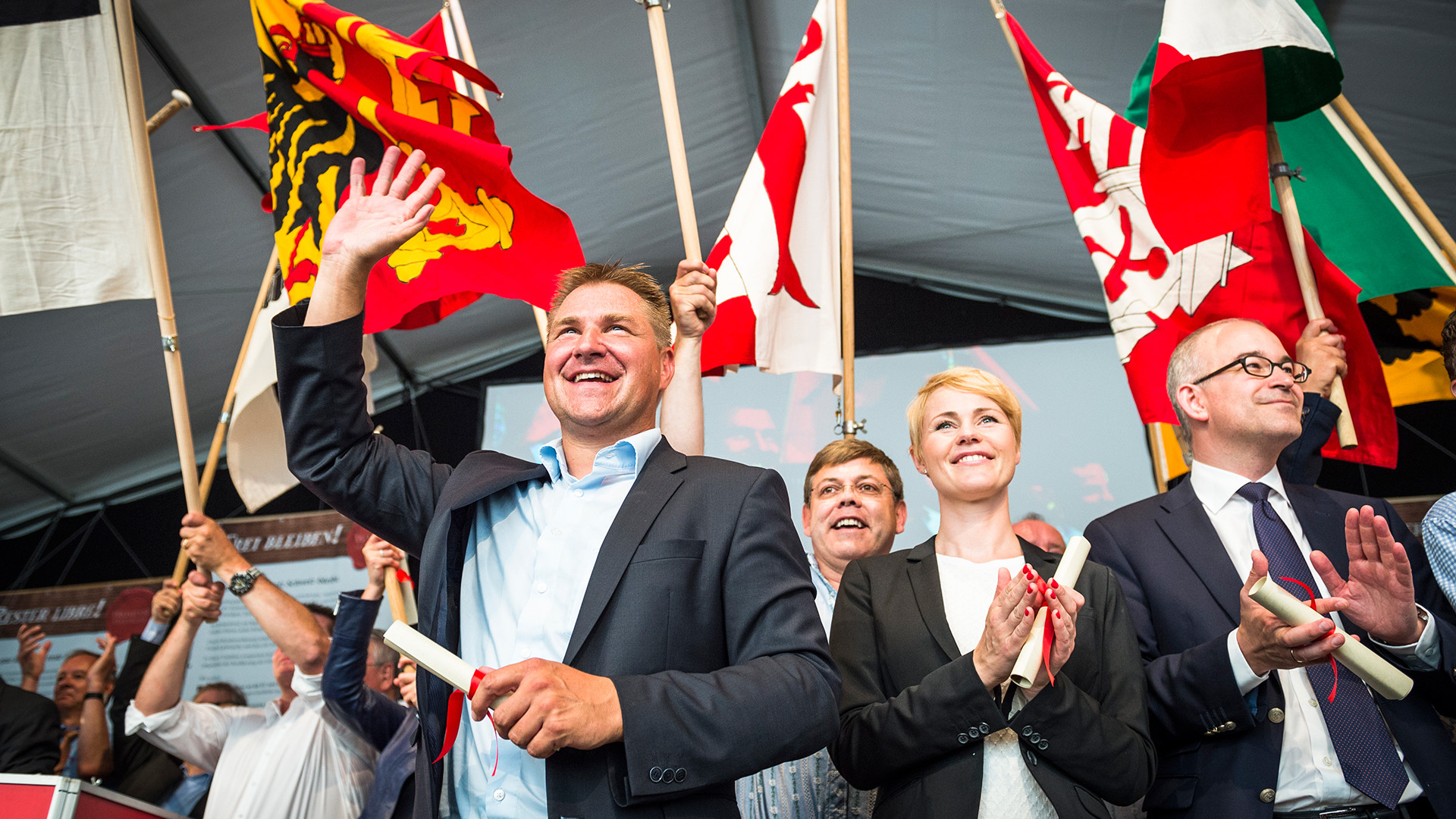 Toni Brunner, président de l'UDC, grand gagnant des élections fédérales 2015 (Photo: Keystone)