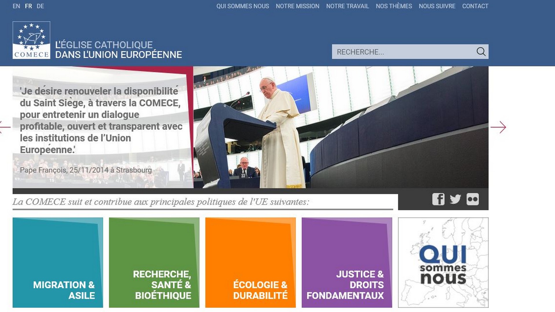 Le site web de la Commission des Episcopats de l’Union européenne (COMECE) fait peau neuve