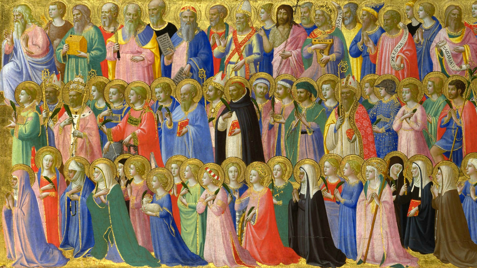 Les précurseurs du Christ avec les saints et les martyrs - Fra Angelico (vers 1423-24)