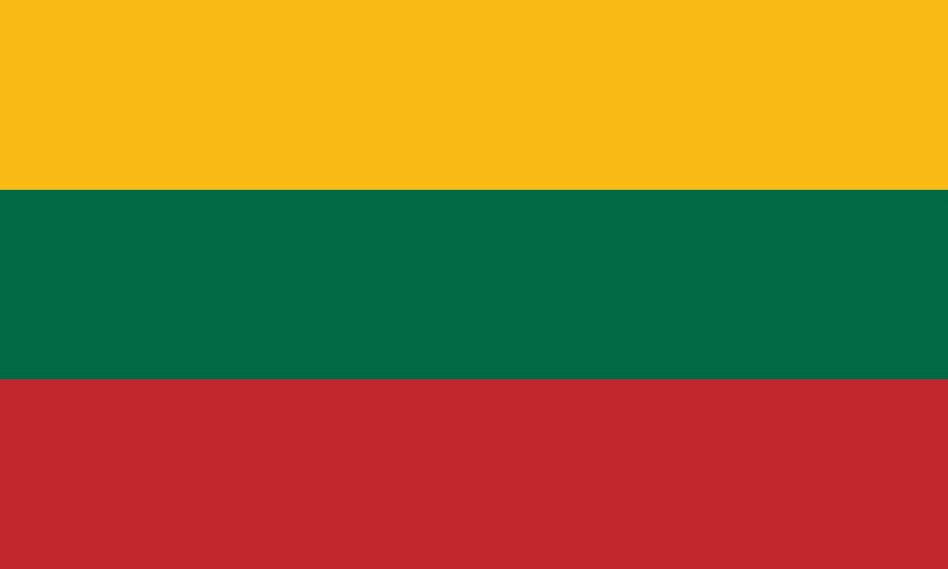 Le drapeau de la Lituanie 