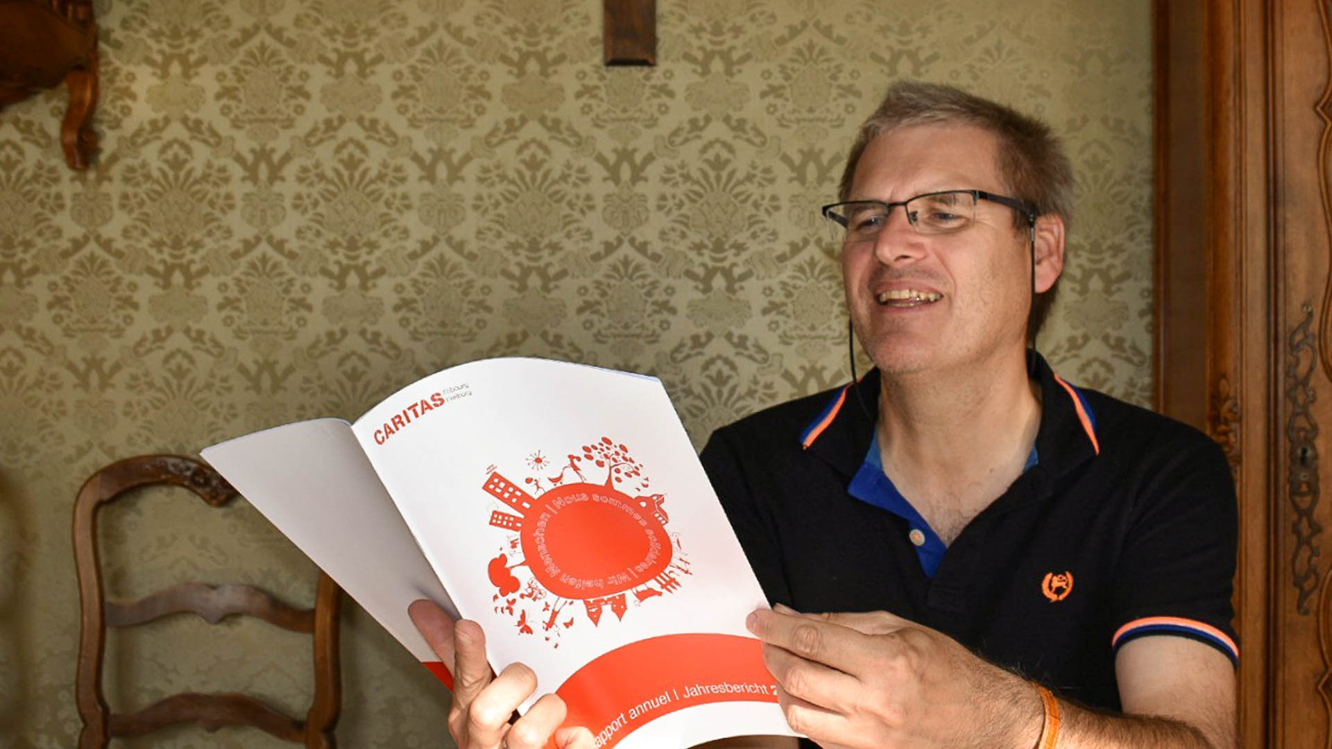 Xavier Maugère, président du Conseil central des Conférences Saint-Vincent de Paul du canton de Fribourg (Photo: Jacques Berset)