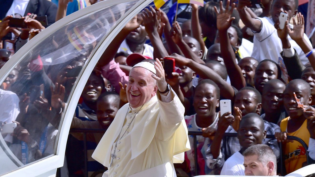Le pape François en "prédicateur évangélique", à Kampala, en Ouganda (Photo: EPA AFP POOL/Giuseppe Cacace/Keystone)