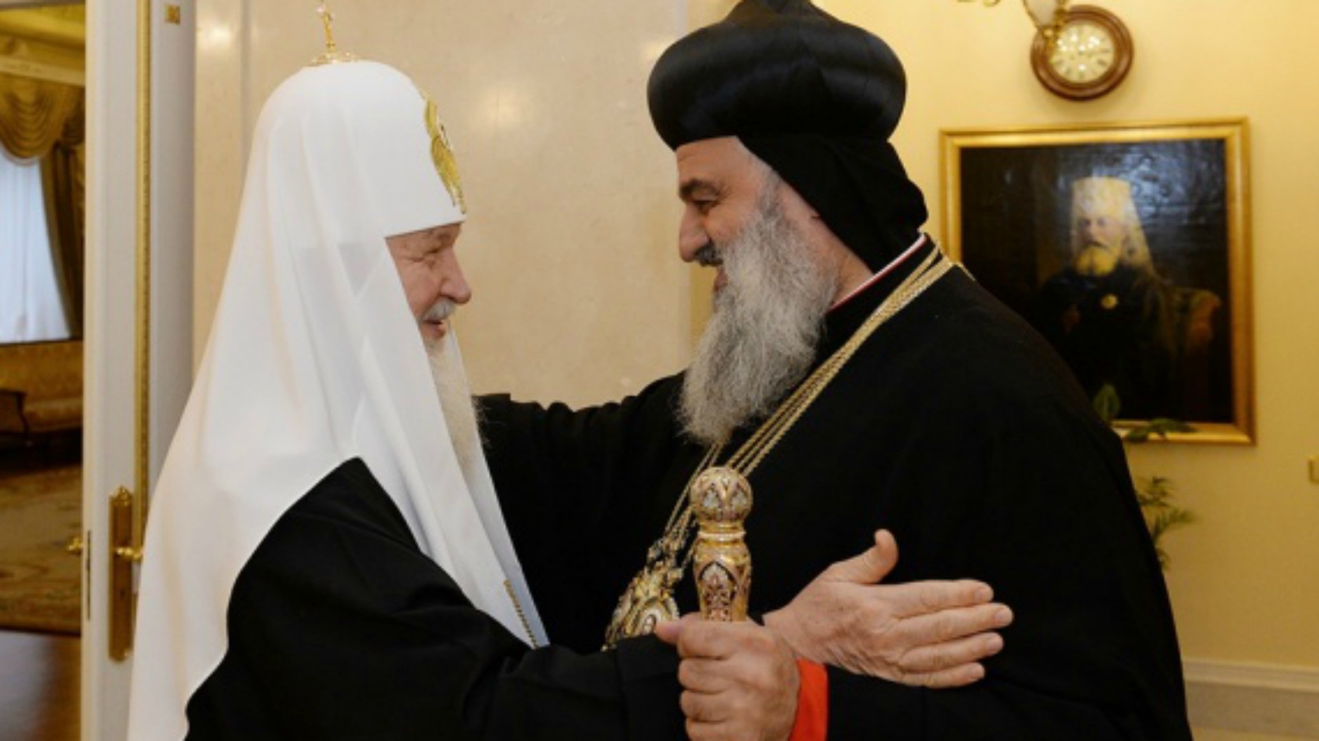 Le patriarche Cyrille de Moscou et le patriarche Ignace Ephrem II, chef de l'Eglise syriaque orthodoxe (Photo:   mospat.ru) 