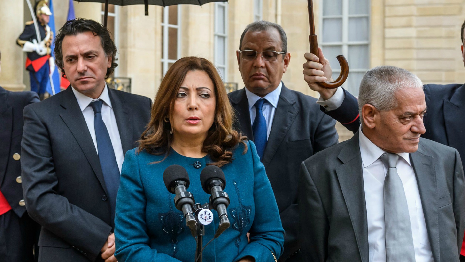 Les membres du quartet du dialogue national, ici à Paris, ont été chaleureusement félicités par le pape. (Photo: Keystone)