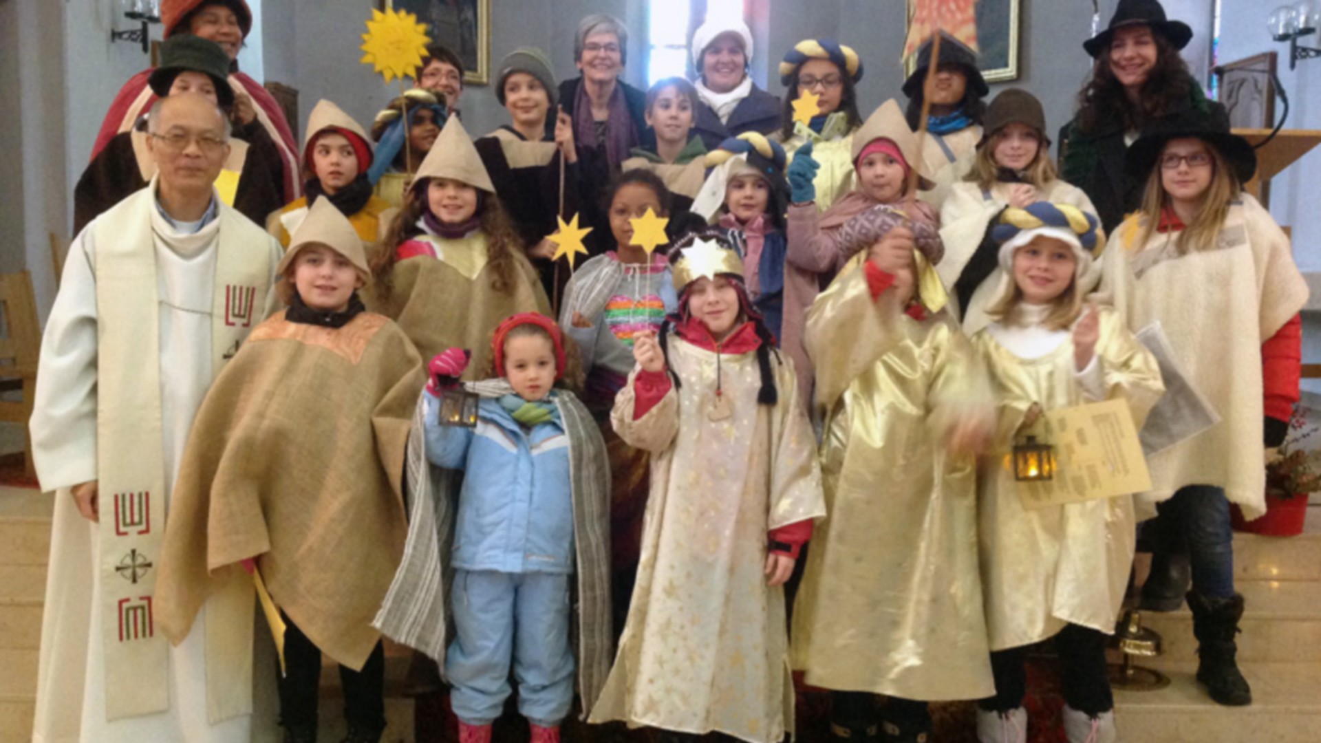 Un groupe  de Chanteurs à l'étoile  en Suisse romande (photo Missio)