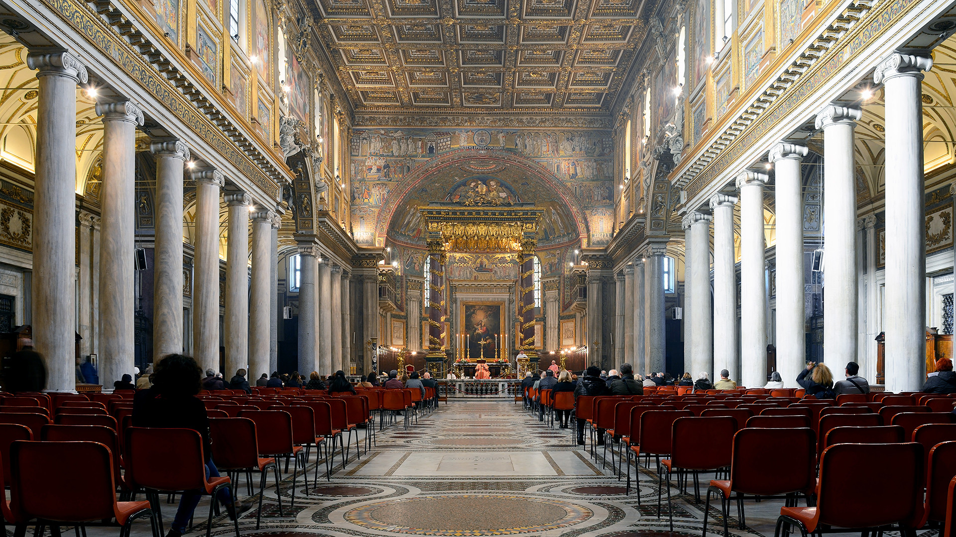 La nef de la basilique Sainte-Marie-Majeure de Rome (Photo: wikimedia/Livioandronico2013/CC BY-SA 4.0)