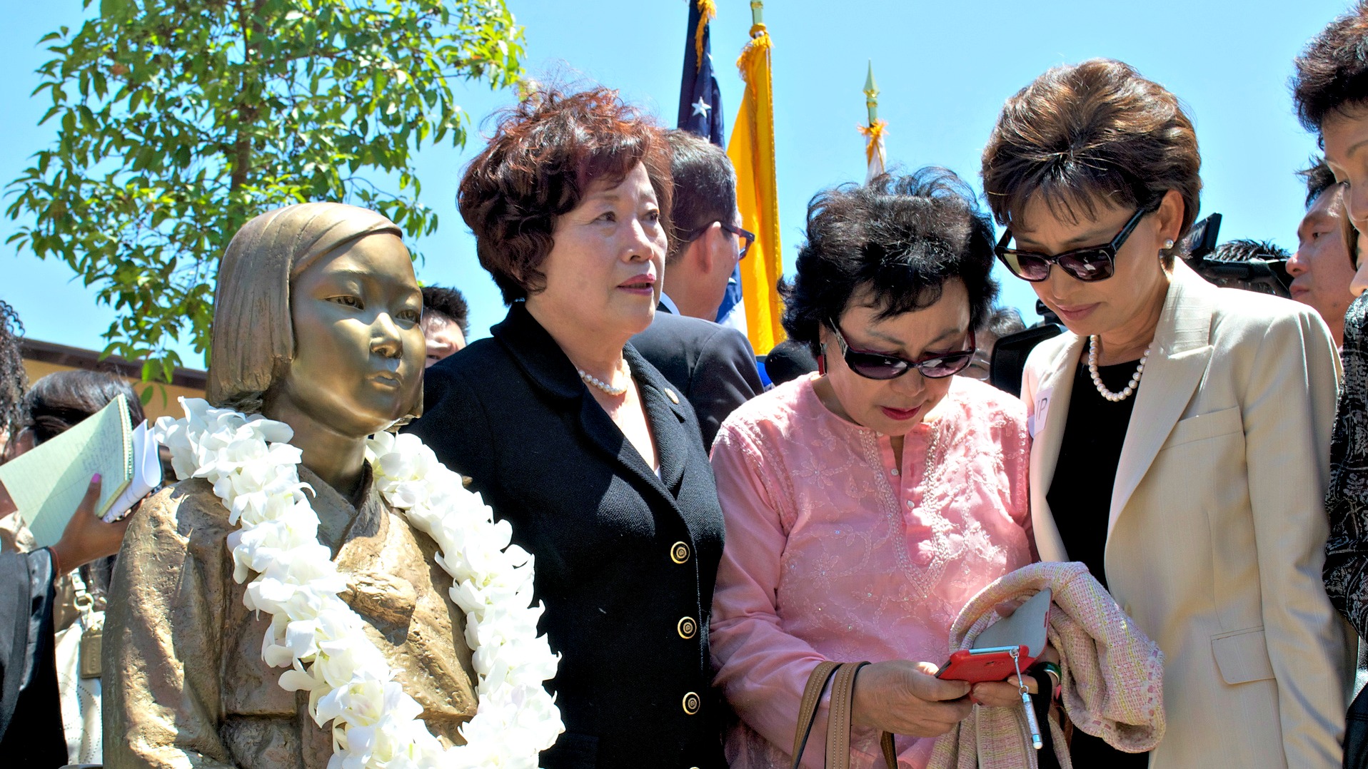 La statue symbolisant les "femmes de réconfort", devant l'ambassade du Japon, à Séoul (Photo:Melissa Wall/Flickr/CC BY-NC 2.0)