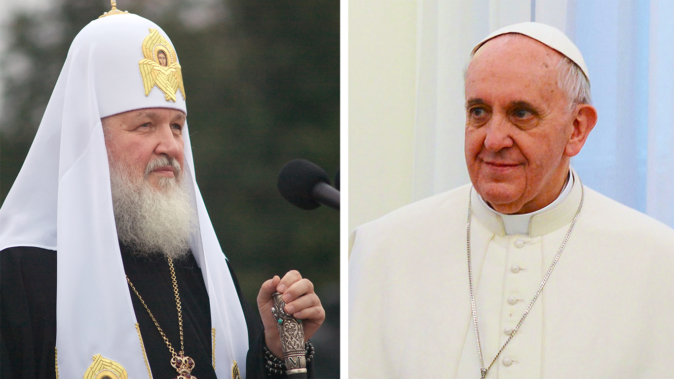 Le patriarche Cyrille Ier de Moscou et le pape François (Photos: DR)