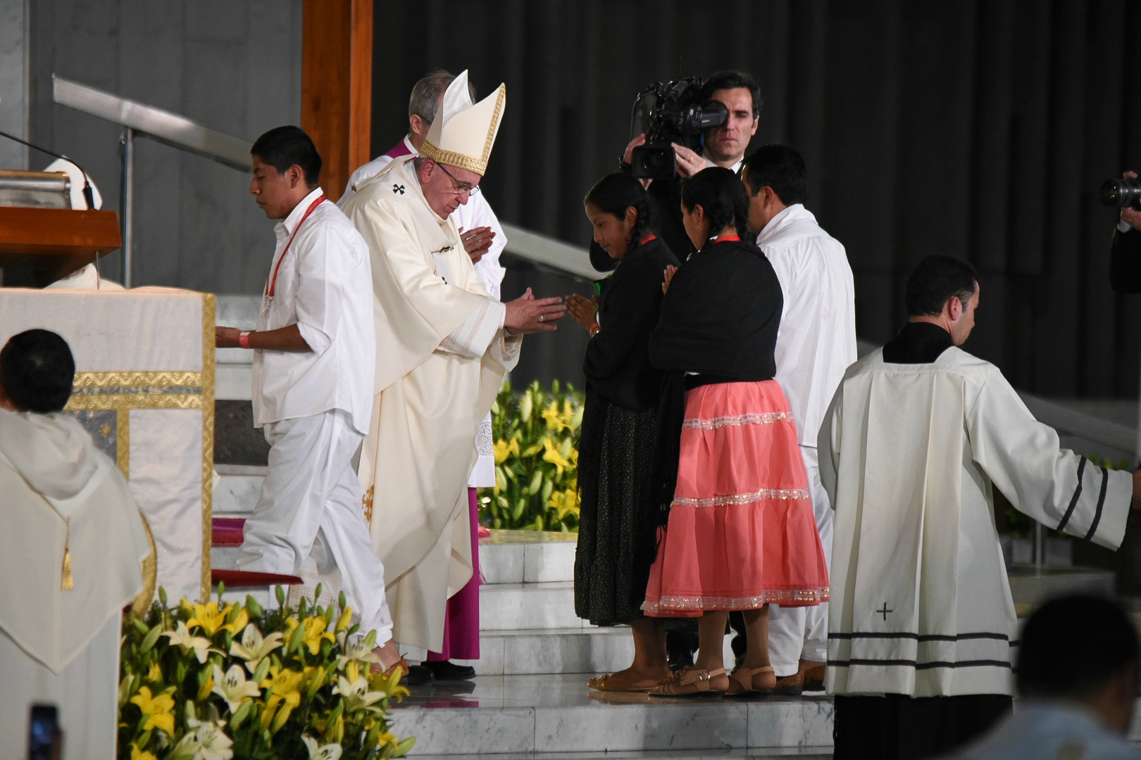 En 2016, le pape a célébré la messe à la basilique Notre-Dame de Guadalupe devant 12'000 fidèles | Flickr - M. Vombergar - ALETEIA - CC BY 2.0