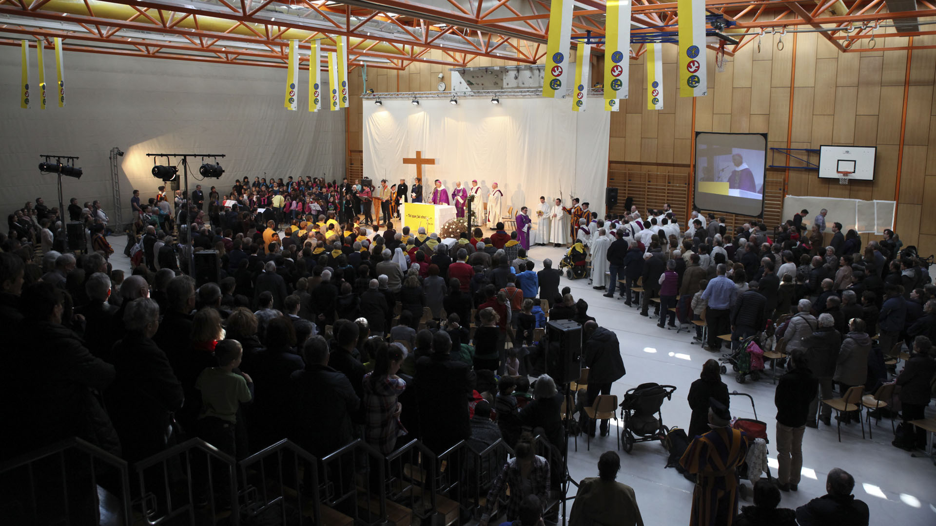 Sion le 13 mars 2016. Festival des familles. Messe des familles. (Photo: B. Hallet)