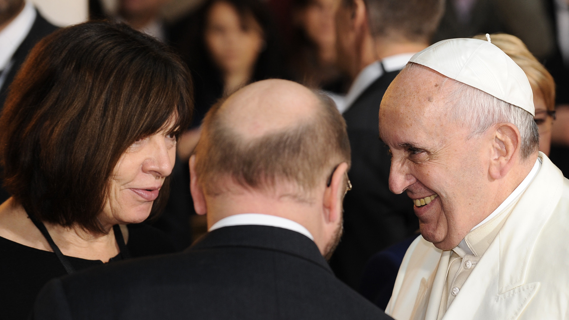 Le pape François, lors de sa visite au Parlement européen, novembre 2014 (Photo: flickr/photosmartinschulz/