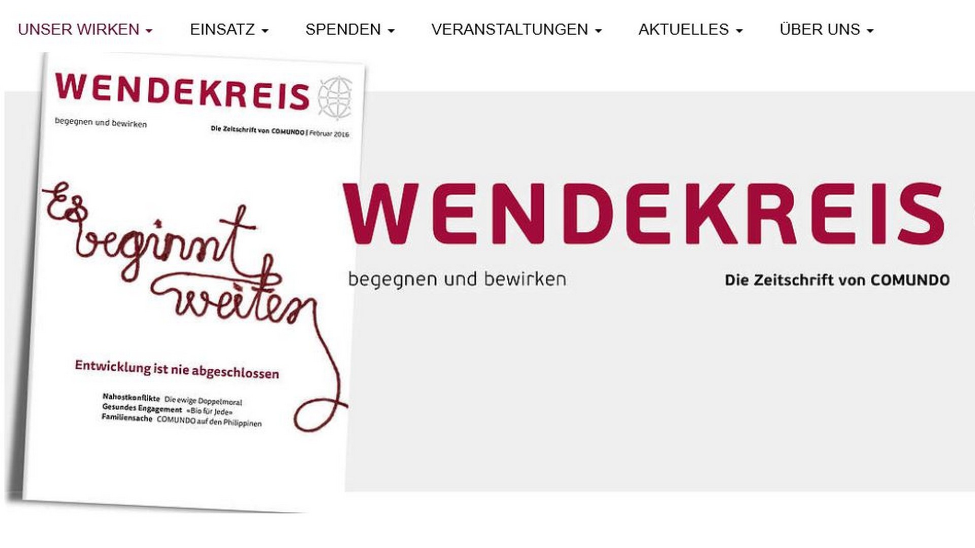 Wendekreis est la revue de l'ONG Comundo 