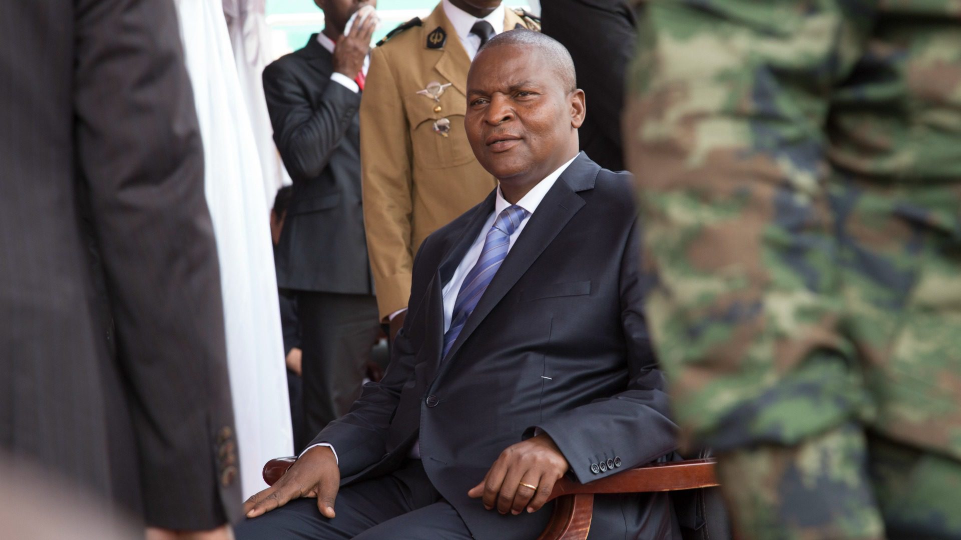 Faustin-Archange Touadéra, président de la République de Centrafrique,  a été reçu par le pape Frnçois. (Photo: UN  Nektarios Markogiannis)