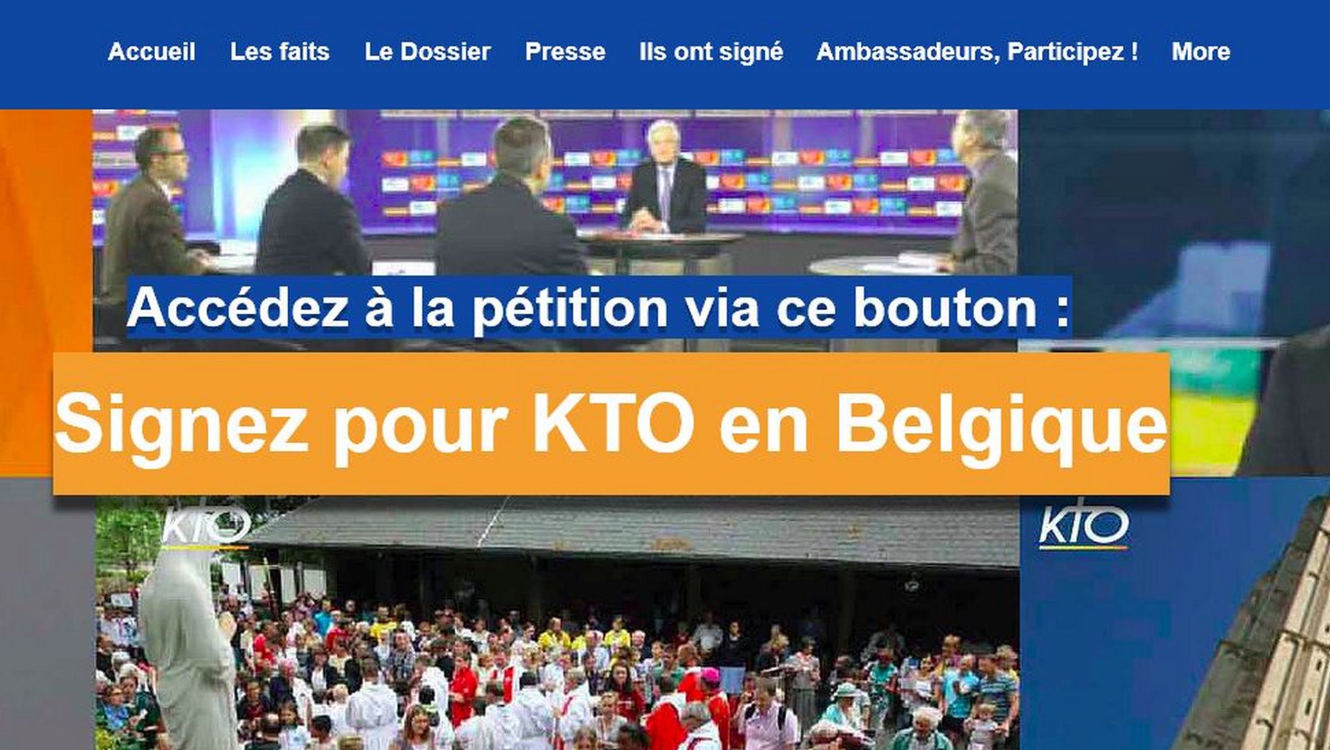 Pétition en faveur de KTO-Belgique 