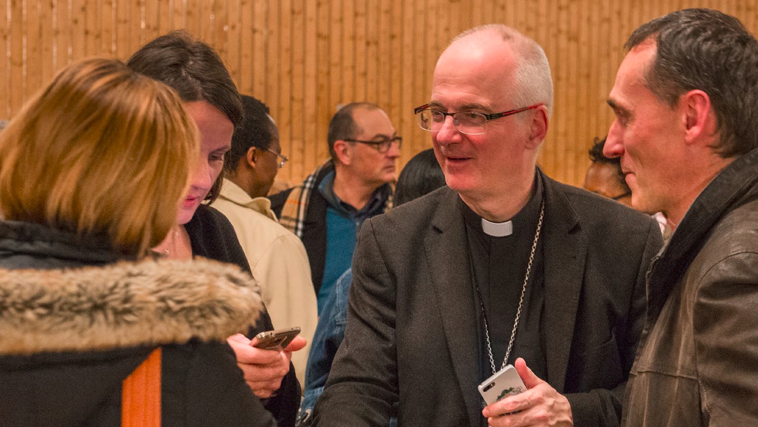 "La communication nous rapproche" Dimanche des médias 2016, Mgr Charles Morerod, président de la CES (photo: dimanche des médias)