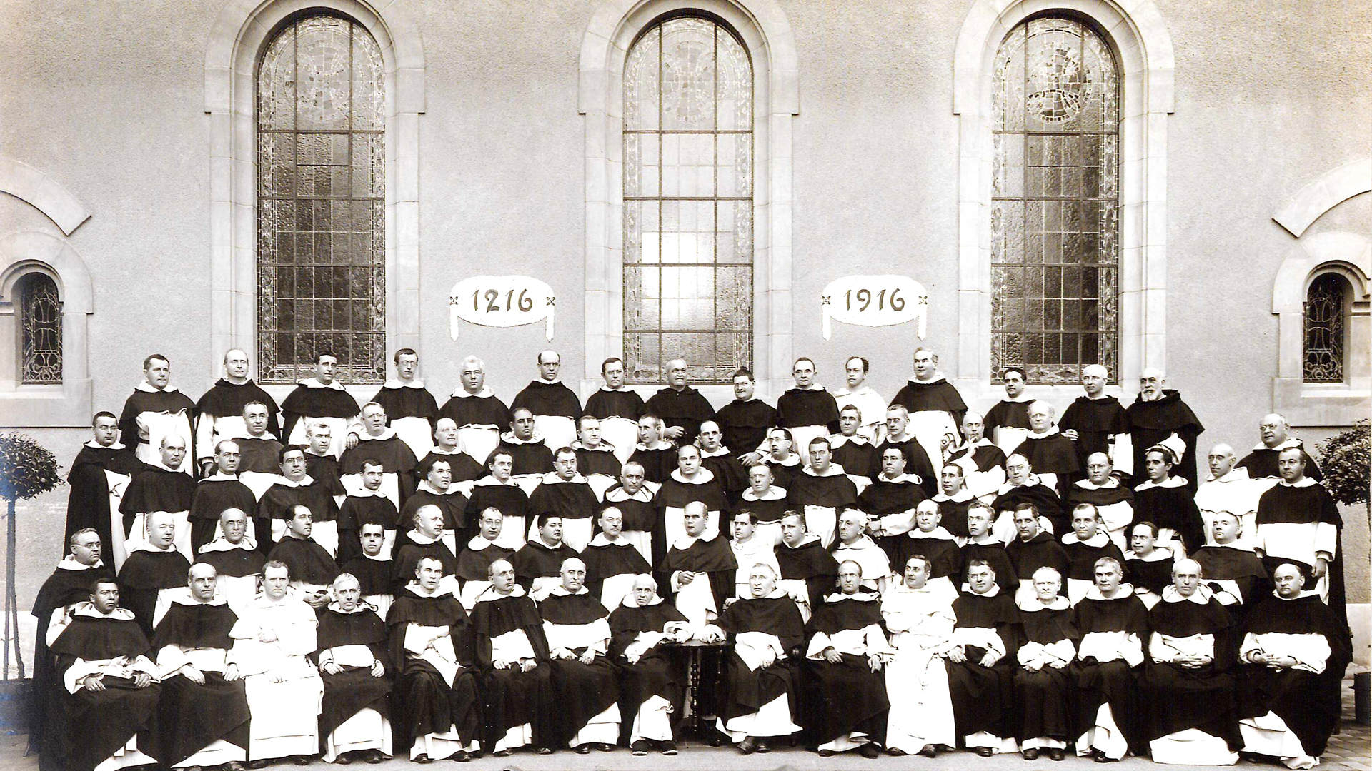 Les dominicains de l'Albertinum à Fribourg en 1916 (Photo: dr)