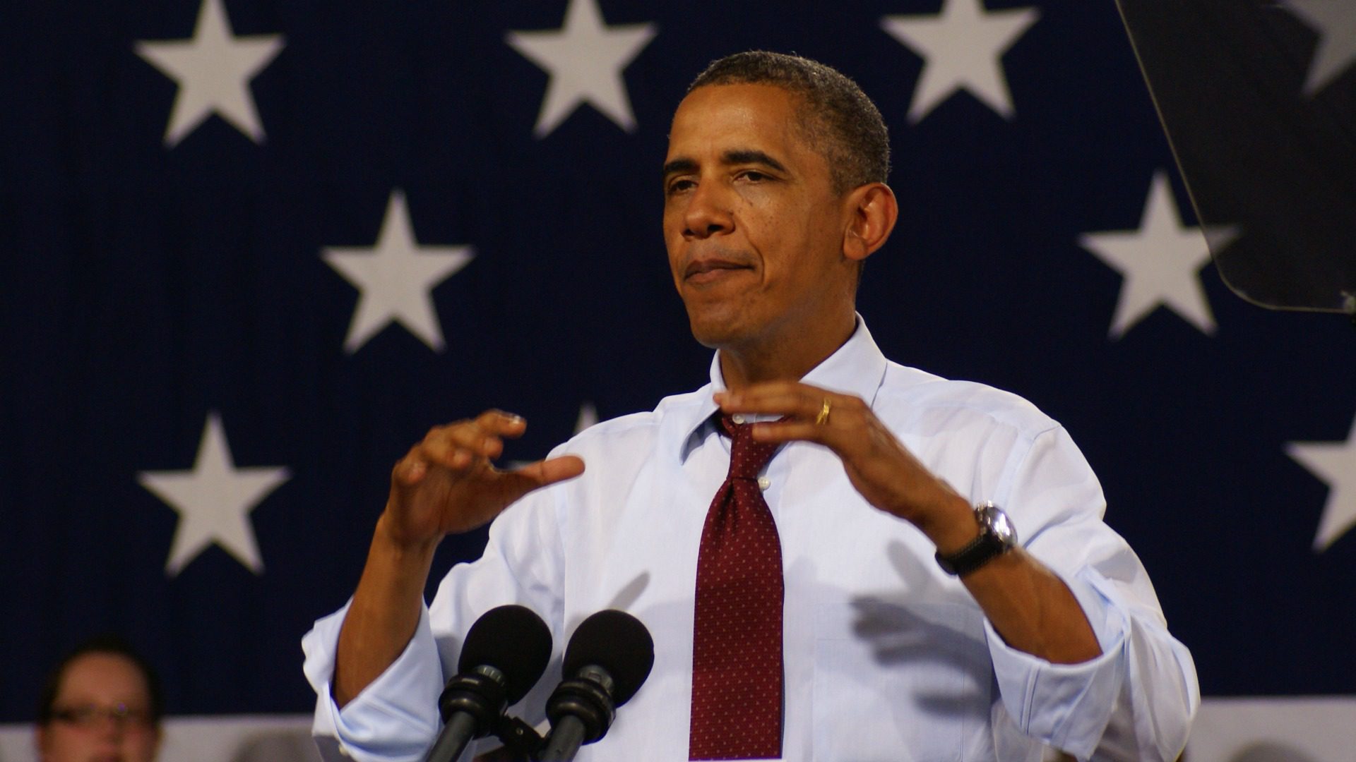 Le président américain Barack Obama, ici lors de la campagne électorale de 2012, a souhaité un monde sans armes nucléaires. (Photo: Flickr/Marc Nozell/(CC BY 2.0)