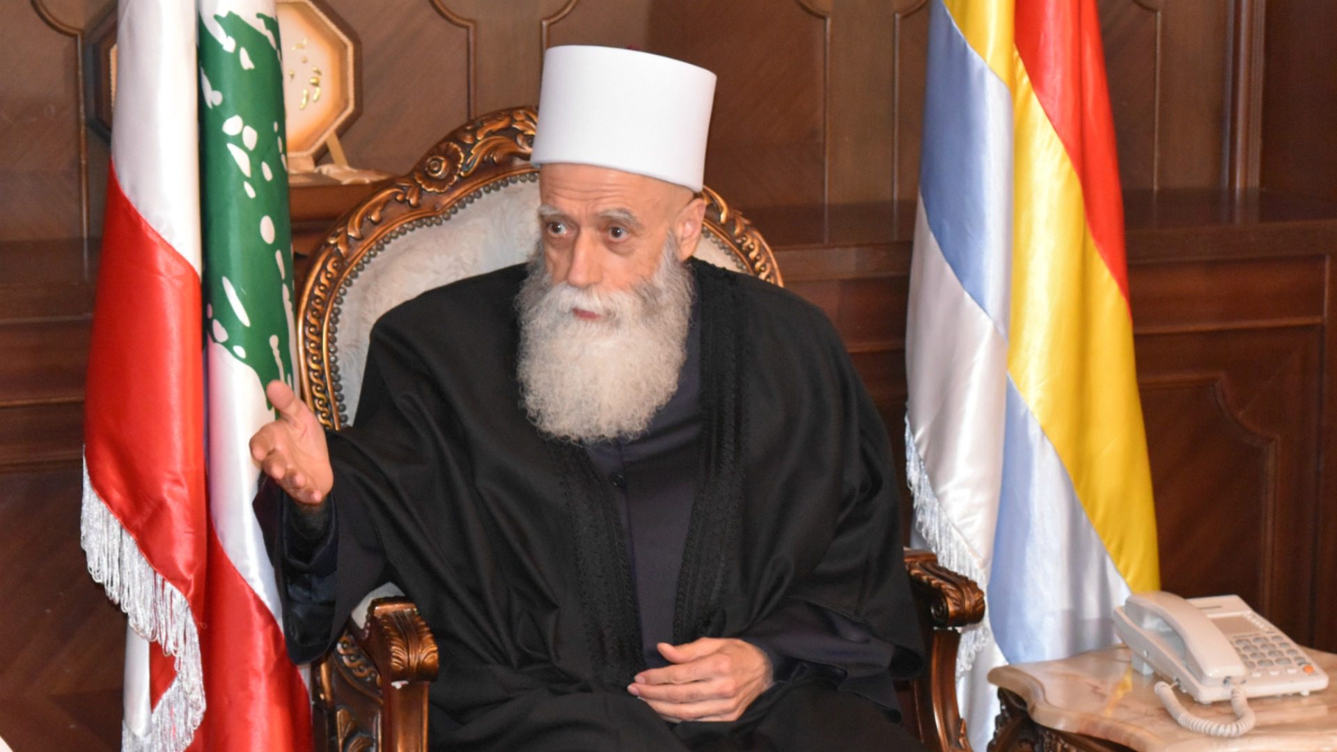 Le cheikh Akl des Druzes, Cheikh Naiim Hassan | © Jacques Berset 