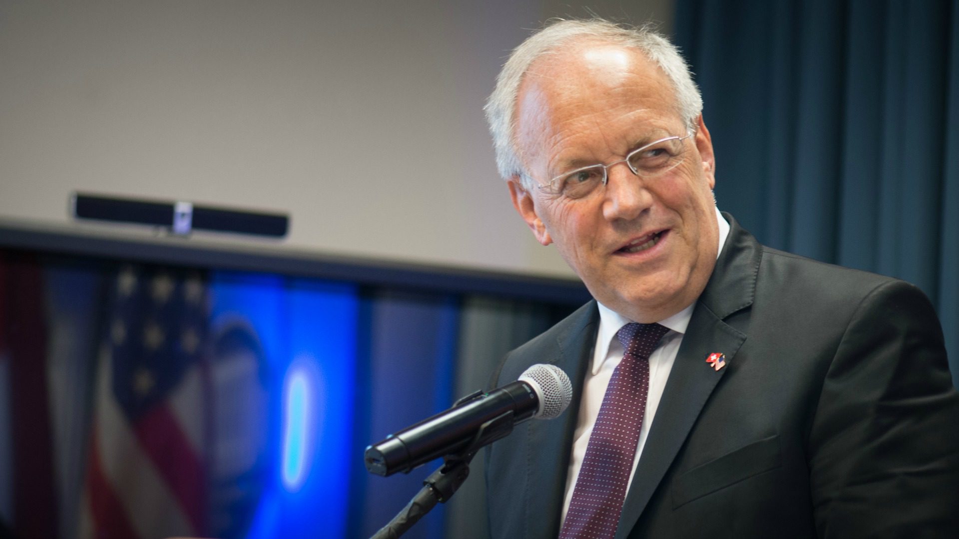 Le président de la Confédération Johann Schneider-Ammann interpellé par CSI (Photo: Flickr/USDA/CC BY 2.0)